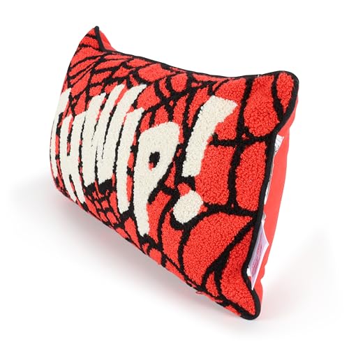 Jay Franco Spiderman Red Needlepoint Decorative Pillow 15 Inch Kids Plush Cushion