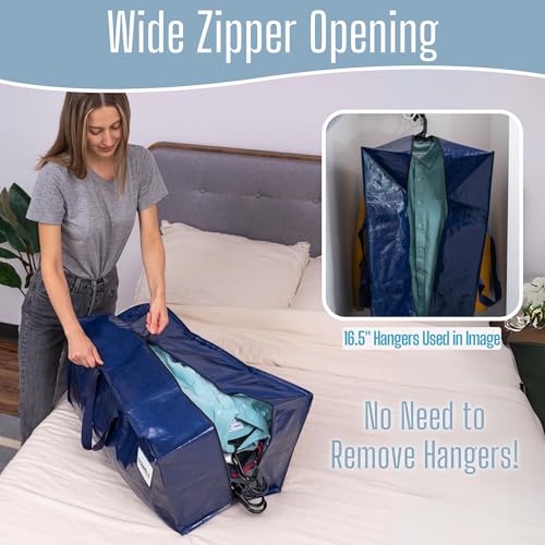 Extra Large Heavy Duty Moving Bags with Backpack Straps and Zippers