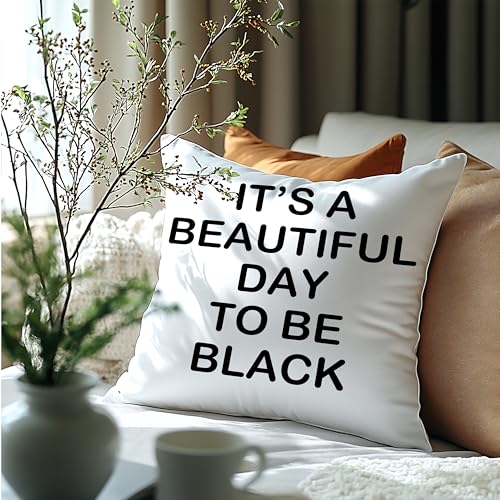 To Be Black -1 Quote Pillow Cover 18x18, Modern Home Decor for Couch Bed