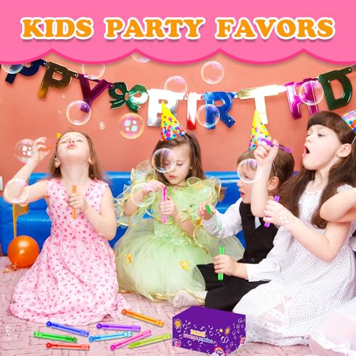Leetous Mini Donut Bubble Wands Party Favors 20-Pack
