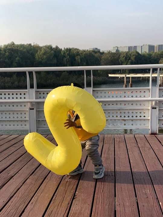 Yellow Number 5 Balloon - 40 Inch Giant Foil Balloon for 5th Birthday Party Decorations