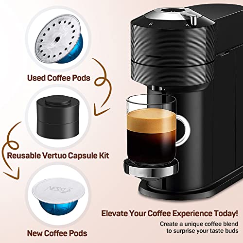 Reusable Coffee Pod Refill Kit with 100 Aluminum Foil Seals & Holder