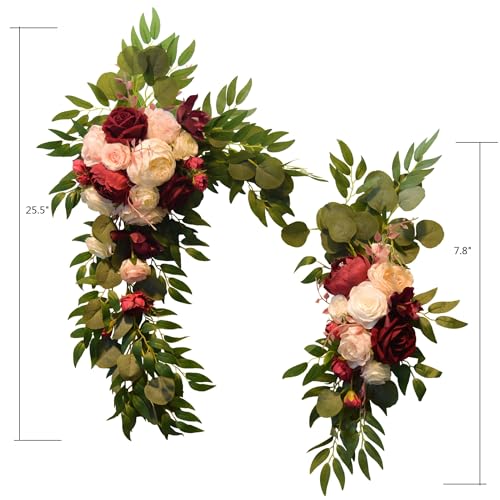 Artificial Flower Swag Set for Wedding Arch and Welcome Sign Decor
