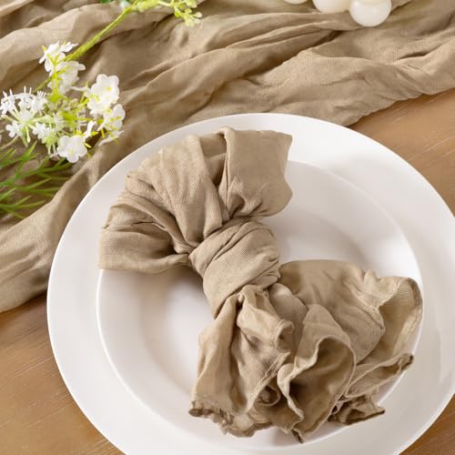Nude Cheesecloth Napkins Set of 50 21x21 Inches Fall Wedding Home Decor