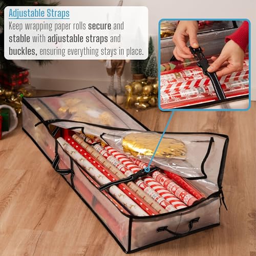 Clear Wrapping Paper Storage Box 2 Pack 40 Inch Underbed Container