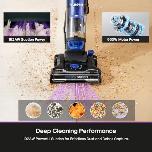 Eureka PowerSpeed Lightweight Upright Vacuum Cleaner for Carpet and Hard Floor