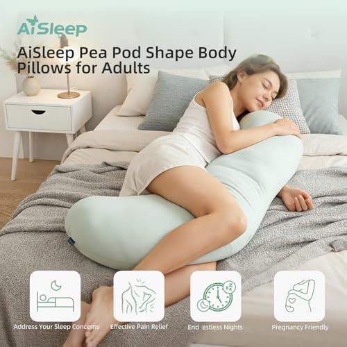 Pea Pod Body Pillow for Side Sleepers - Full Body Support Pillow