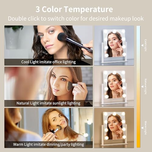 Vanity Mirror with Lights, Makeup Lights,3 Color Lighting Modes