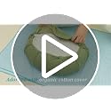 Crescent Meditation Cushion - Ergonomic Buckwheat Hull Floor Pillow (Black)