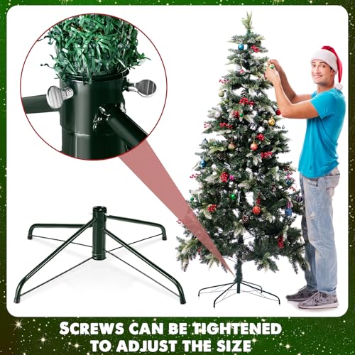 Roowest Green 24 Inch Metal Christmas Tree Stand for Artificial Tree