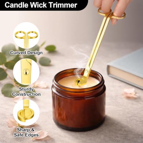 3 in 1 Stainless Steel Candle Accessory Set – Wick Trimmer, Snuffer & Dipper