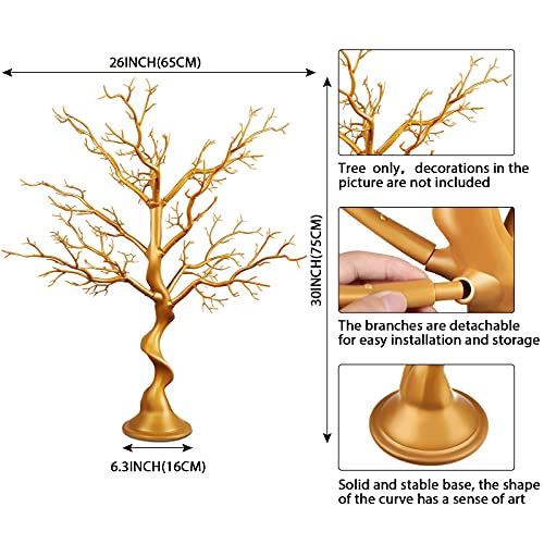 Jetec Golden Halloween & Christmas Tree Centerpiece 30in Manzanita Branch Decor