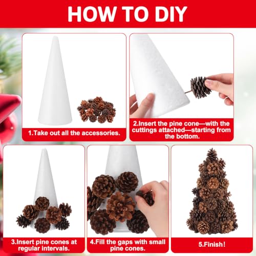 Christmas Pinecone Tree DIY Craft Kit for Holiday Decor