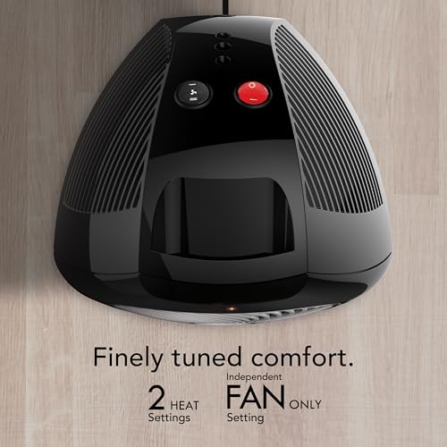 Personal Space Heater with Vortex Heat Circulation and Safety Features