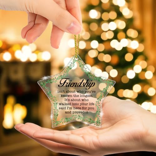 Mukjyuyi Friendship Ornament - Bestie BFF Soul Sister Acrylic Christmas Keepsake - Friend 3