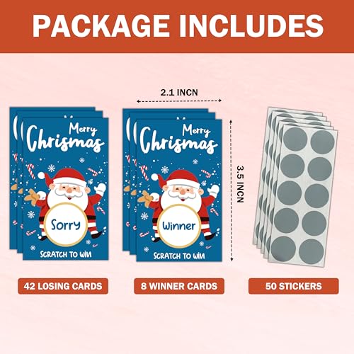 Dr.Baner Santa 2 Christmas Scratch Off Cards Pack of 50 – Family Party Game