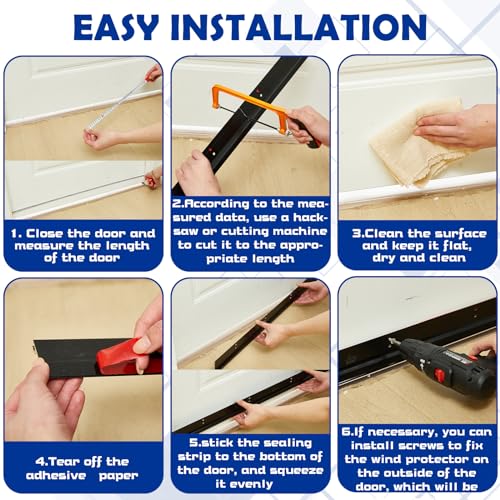 36-Inch Metal Door Sweep 2-Pack - Rodent Proof Draft & Weather Seal