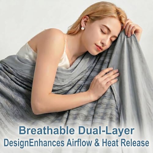 Guohaoi Queen Cooling Blanket for Hot Sleepers, 90"x90" Arc-Chill