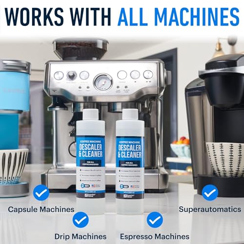 Universal Coffee Machine Descaling Solution & Cleaner - 2 Pack (4 Uses)
