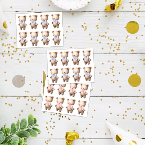 LNOKRIM Bear 06 Gender Reveal Voting Board Set with Stickers - Baby Shower Decorations & Games
