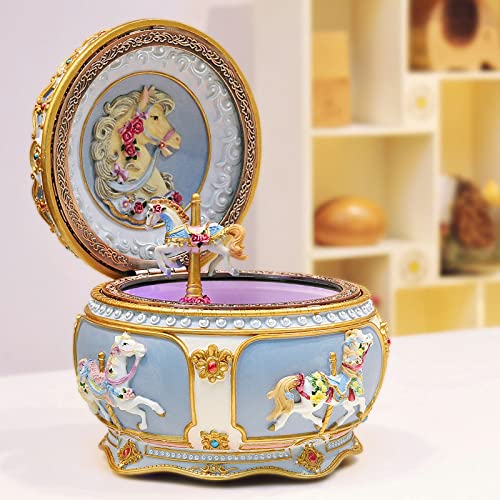 Carousel Horse Music Box - You Are My Sunshine Rotating Musical Gift