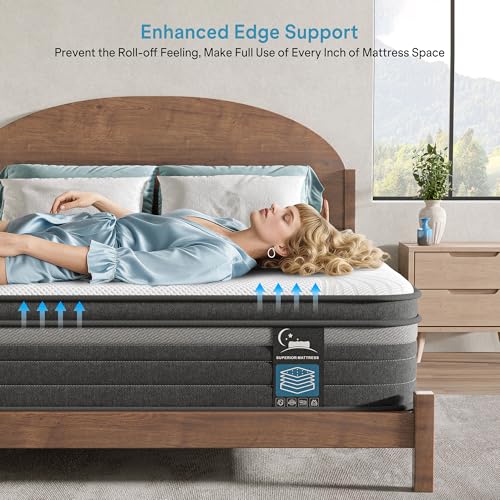 10 Inch Queen Hybrid Mattress in a Box - Medium Firm Pocket Springs