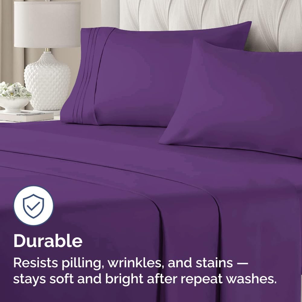 Queen Pillow Cases by [Brand Name] - Ultra Soft Hotel Quality - Cozy & Wrinkle-Free - 2 Piece Set in Purple