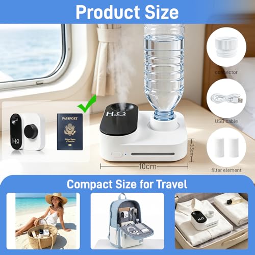 Portable Water Bottle Humidifier for Travel & Office