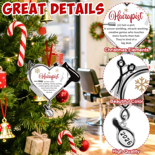 Sophena Silver Large Hairdresser Christmas Ornament 2026 – Hair Stylist Scissors & Tools Keepsake