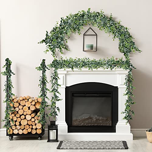 Artificial Eucalyptus Garland 6-Pack, 5.6ft Faux Greenery Vines for Wedding