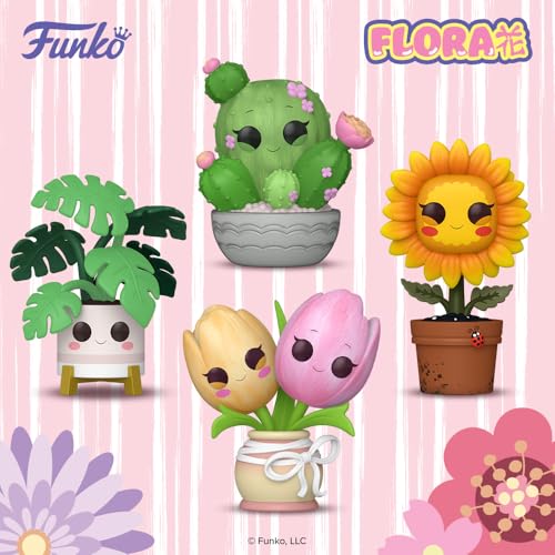 Kawaii Rose Monstera Plant Vinyl Figurine - 4.1 Inch Collectible Display