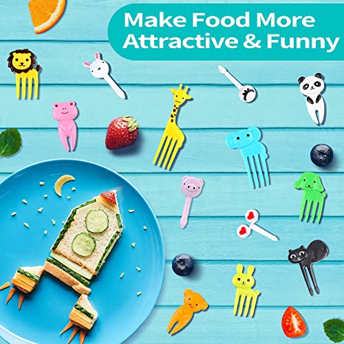 156-Piece Animal Food Picks for Kids, Cute Bento Lunch Box Accessories