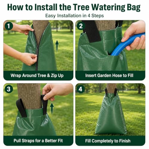 20 Gallon Tree Watering Bags 3 Pack - Slow Release PVC Irrigation