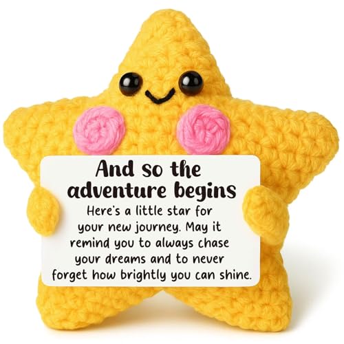 Handmade Crochet Star Keepsake for Graduation, New Job, and Good Luck