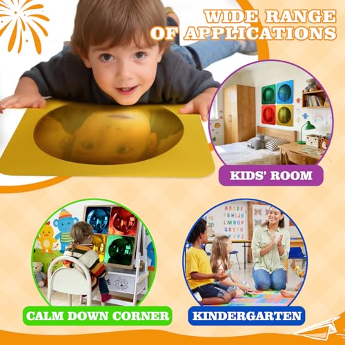 4-Piece Sensory Bubble Mirror Set - Shatterproof Acrylic Wall Decor