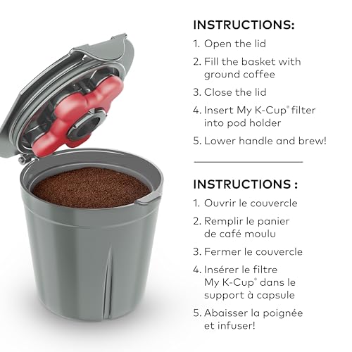 Universal Reusable Single-Serve Coffee Filter Mesh Basket for Ground Coffee