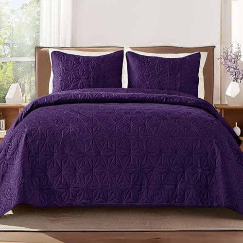 Whale Flotilla King Quilt Bedding Set - 3-Piece Lightweight Bedspread