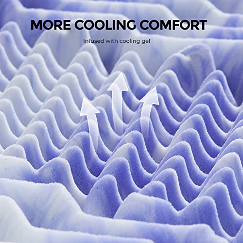 3-Inch Twin XL Memory Foam Mattress Topper with 7 Comfort Zones