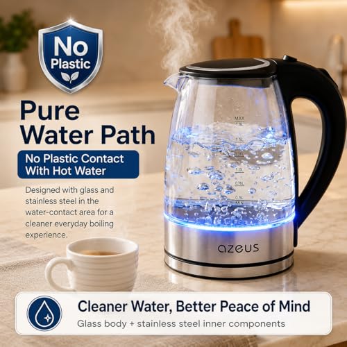 1.8L Electric Stainless Steel Kettle with Auto Shut-Off and Swivel Base