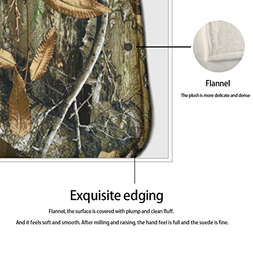 Autumn Hunting Tree Camo Kitchen Rug Set 2PCS Non-Slip Washable Floor Mats