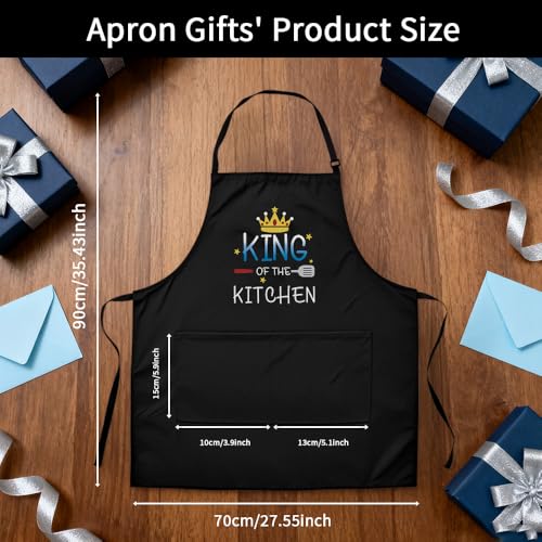 Crahalen Men's Funny Cooking Apron - Kitchen & Grilling Apron for Parents, Grandparents, Husband
