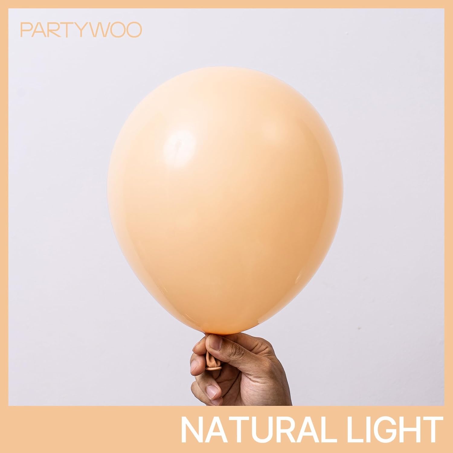 PartyWoo Nude Balloons - 101pcs 12 Inch Apricot Latex Helium Balloons for Boho Theme Parties