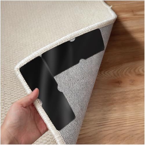 24-Pack Reusable Rug Grippers - Anti-Slip Rug Pads for Hardwood Floors