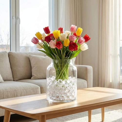 Clear Acrylic Fake Ice Rocks for Vase Filler & Table Scatter - 160 Pack