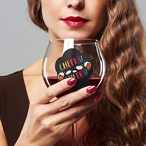 Zonon 36 Pcs Wine Glass Markers Stickers for Wine Tasting Party