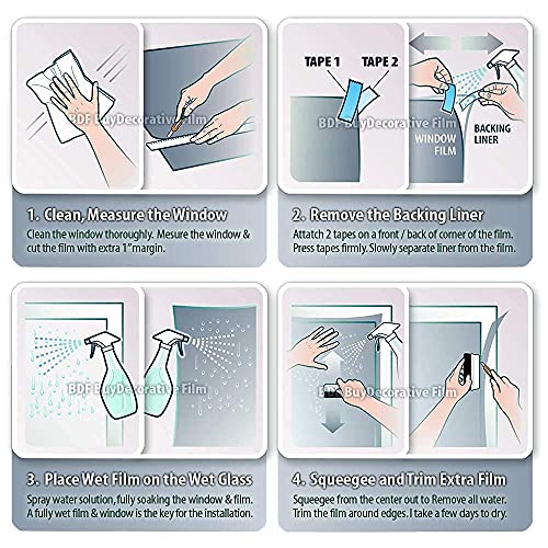 Daytime Privacy Window Film - Extra Dark Black, 36in x 12ft