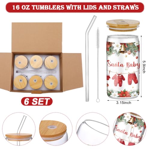 Boao Santa Baby Shower Game Prizes Set - 6 Festive Holiday Favors for Winner