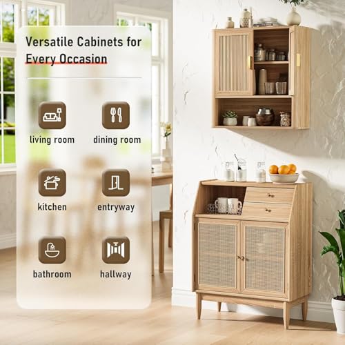 Wall-Mounted Bathroom Medicine Cabinet with Adjustable Shelf and Doors