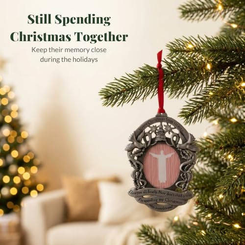 Remembrance Photo Ornament with Memorial Poem Bookmark in Keepsake Gift Box
