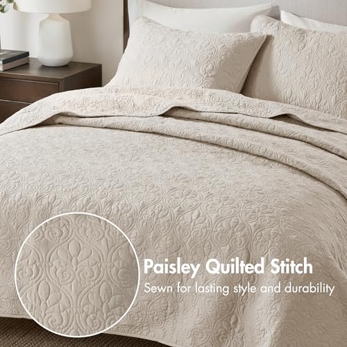Madison Park Quebec 2-Piece Coverlet Quilt Set - Twin/Twin XL, Cream